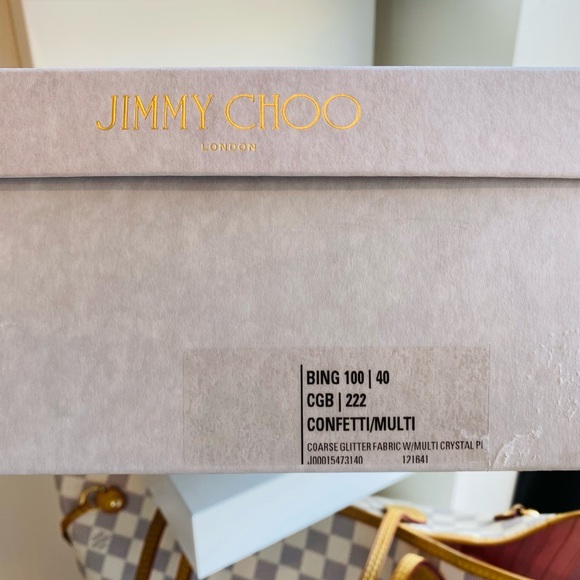 NWT - Jimmy Choo - BING 100 in Confetti - Size 40 - Picture 4 of 12
